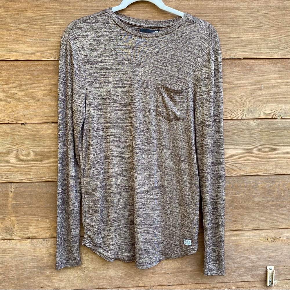 G by Guess Men's Brown/Tan Lightweight Sweater